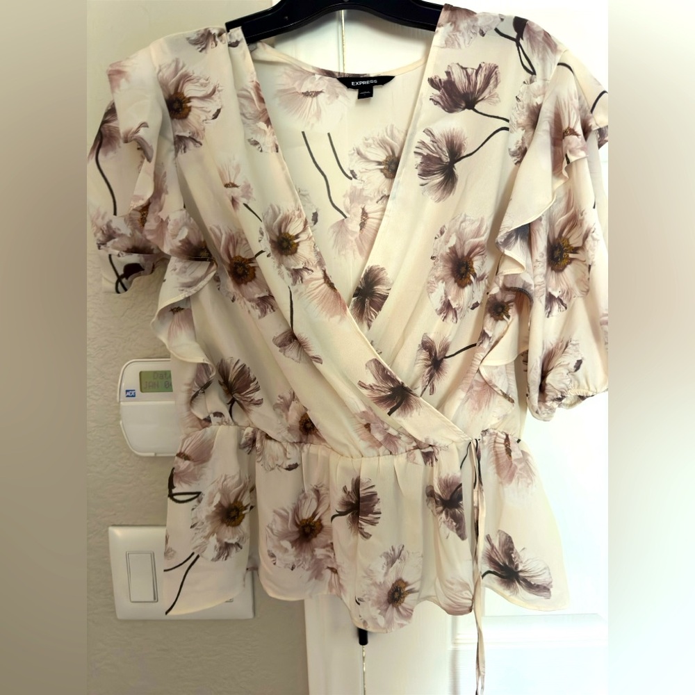 Never worn brand new slightly sheer blouse